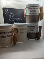 All Natural White Sugar Scrubs -chose your fragrance- 8 oz glass jars