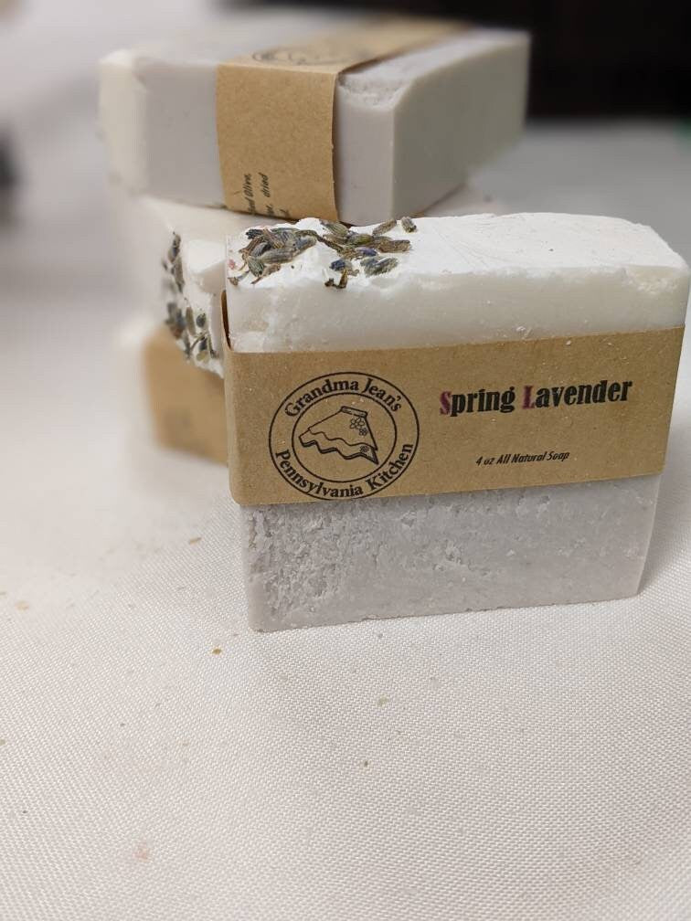 Spring Lavender 100% All Natural Handmade Cold Process Bar Soap