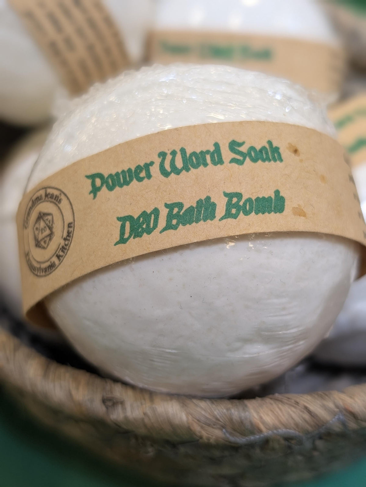 D20 Spell Bombs - magic themed Essential Oil Bath Bombs with mystery dice inside