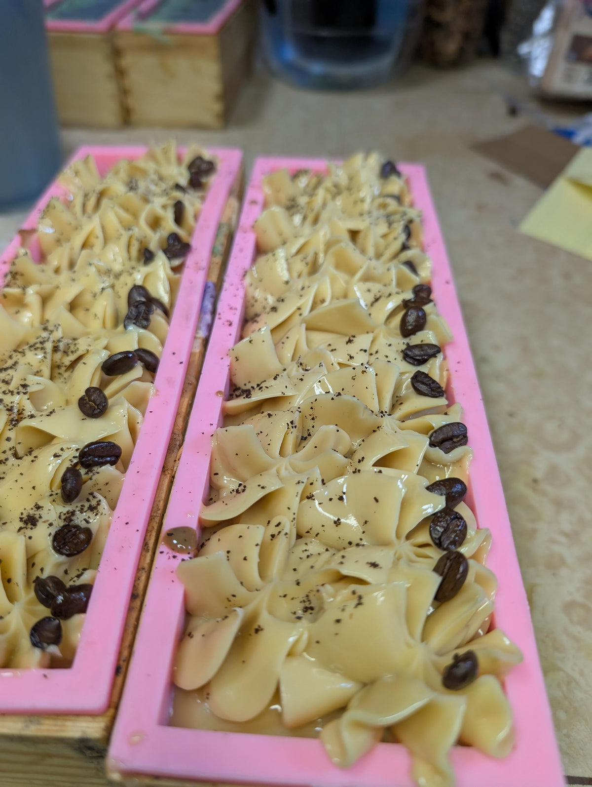 Peppermint Mocha all natural handmade cold process soap bars