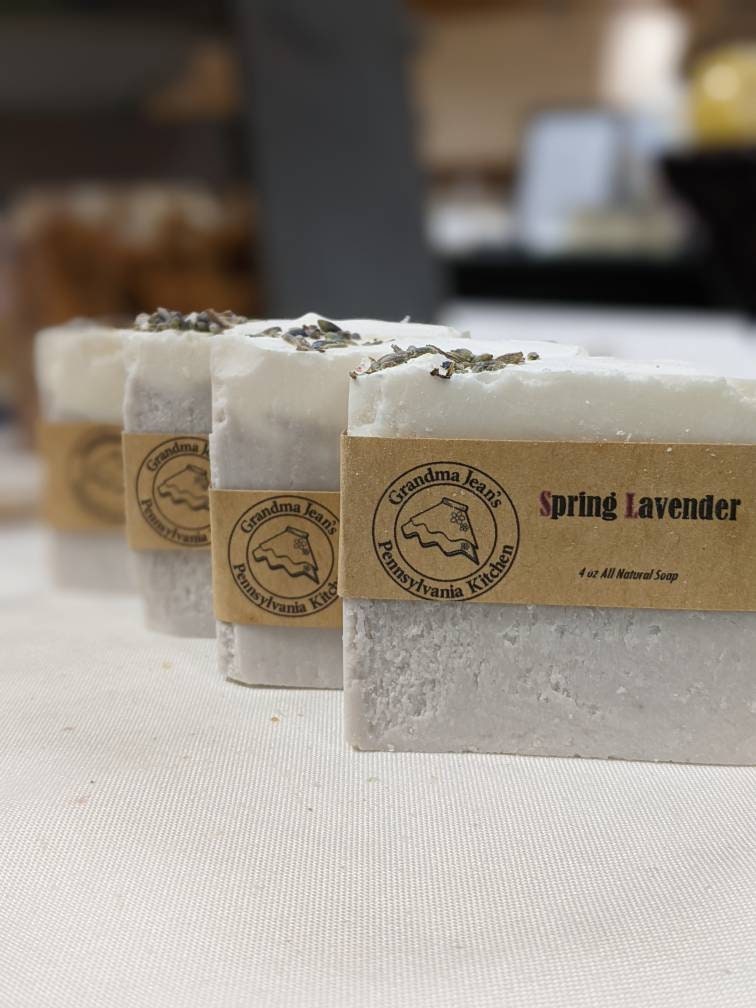 Spring Lavender 100% All Natural Handmade Cold Process Bar Soap