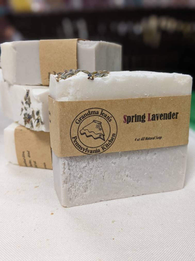 Spring Lavender 100% All Natural Handmade Cold Process Bar Soap