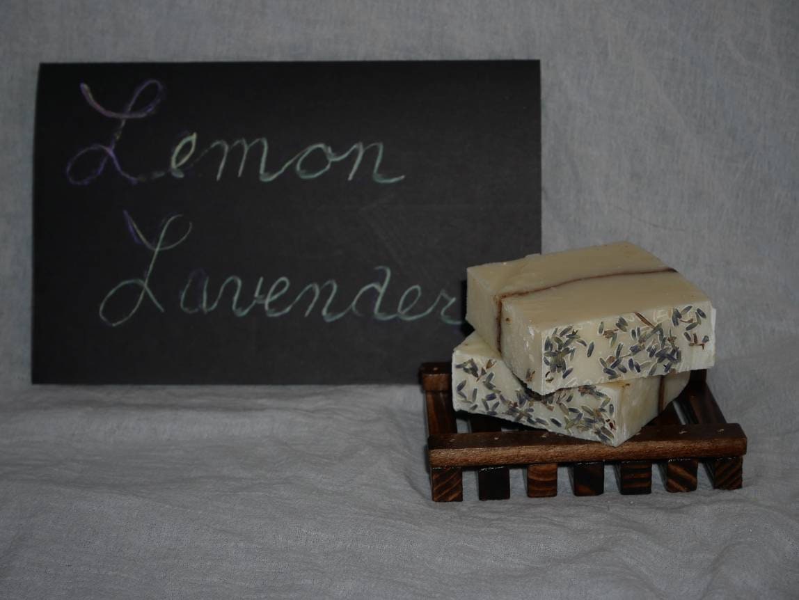 Lemon Lavender 100% All Natural Handmade Cold Process Bar Soap