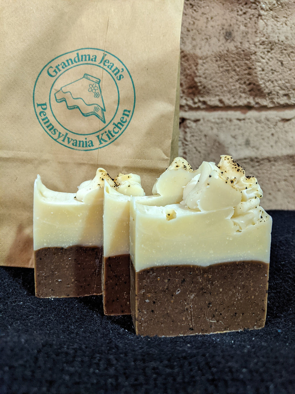 Peppermint Mocha all natural handmade cold process soap bars