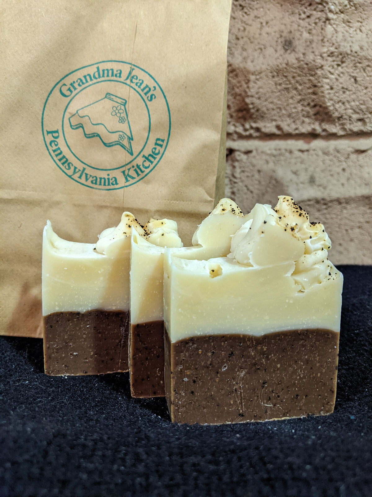 Peppermint Mocha all natural handmade cold process soap bars
