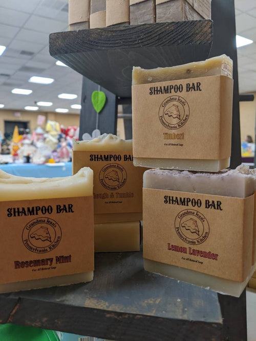 All Natural Shampoo Bar: Plastic & Phthalate Free Rosemary Mint, Lemon Lavender and more