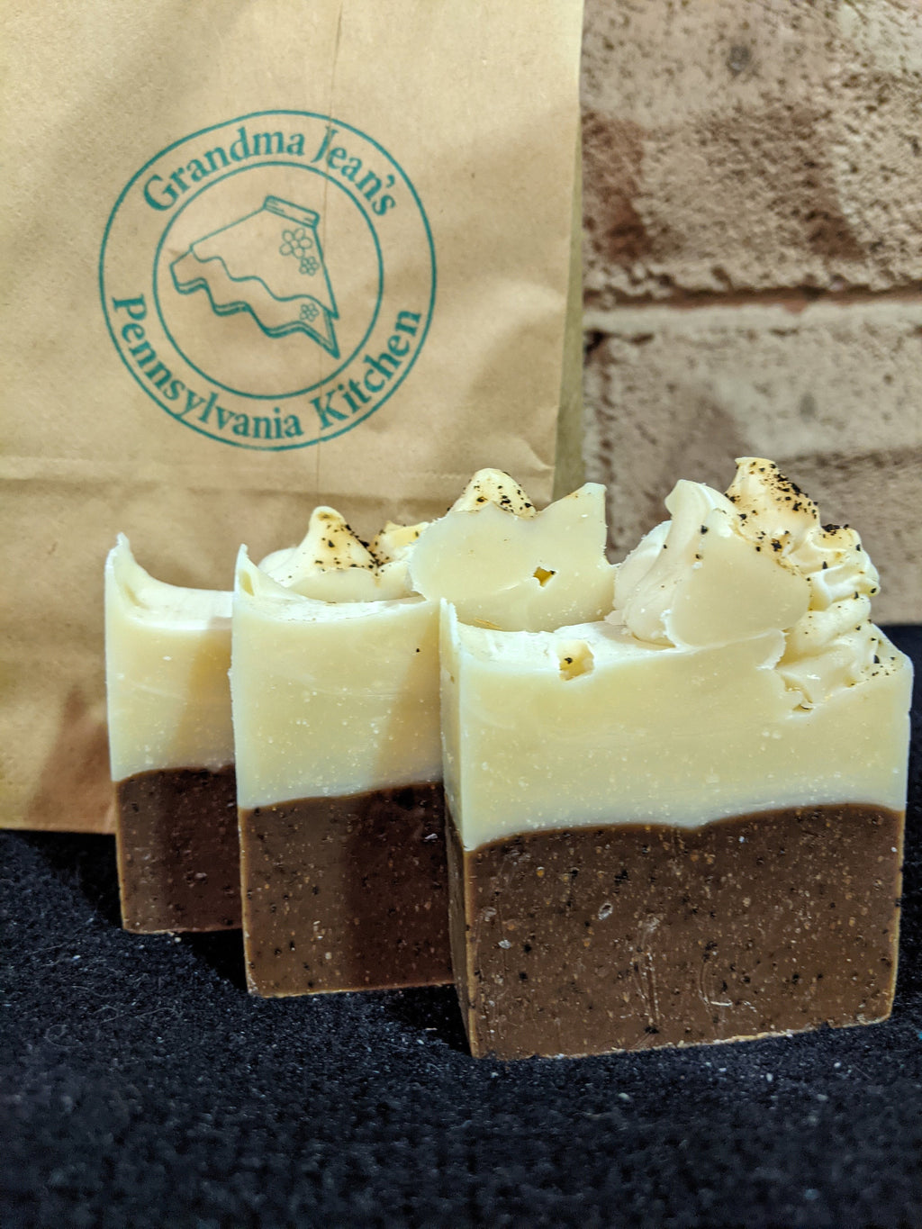 Peppermint Mocha all natural handmade cold process soap bars