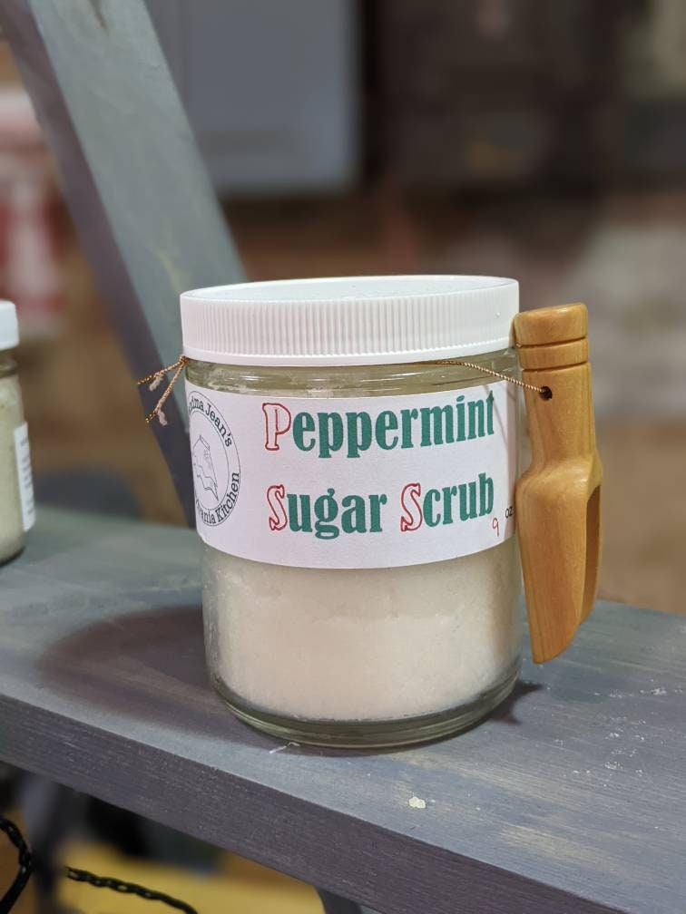 All Natural White Sugar Scrubs -chose your fragrance- 8 oz glass jars